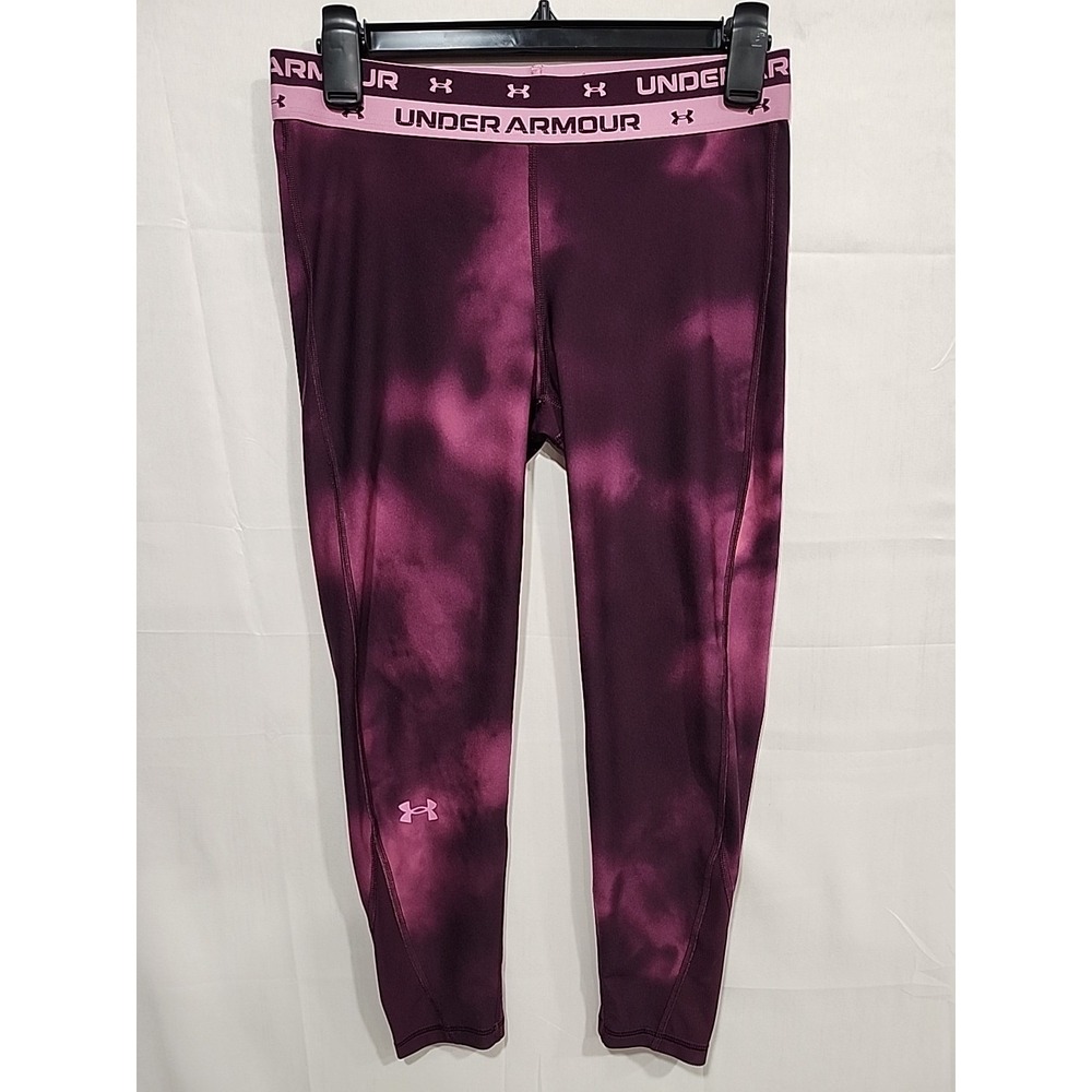 Under Armour‎ Cropped Compression Pants Leggings Womens Purple Athletic